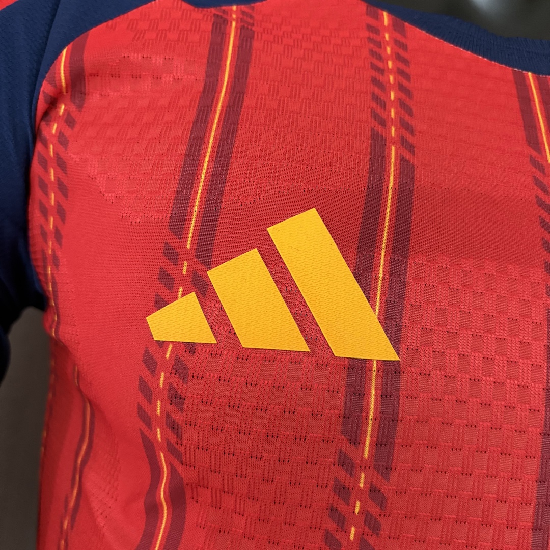 Player version long-sleeved 2026 Spain home jersey Men's Size