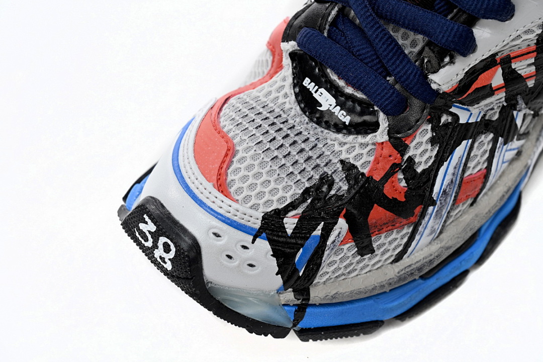 Balenciaga Runner White And Blue Printing W3RB6 1264 