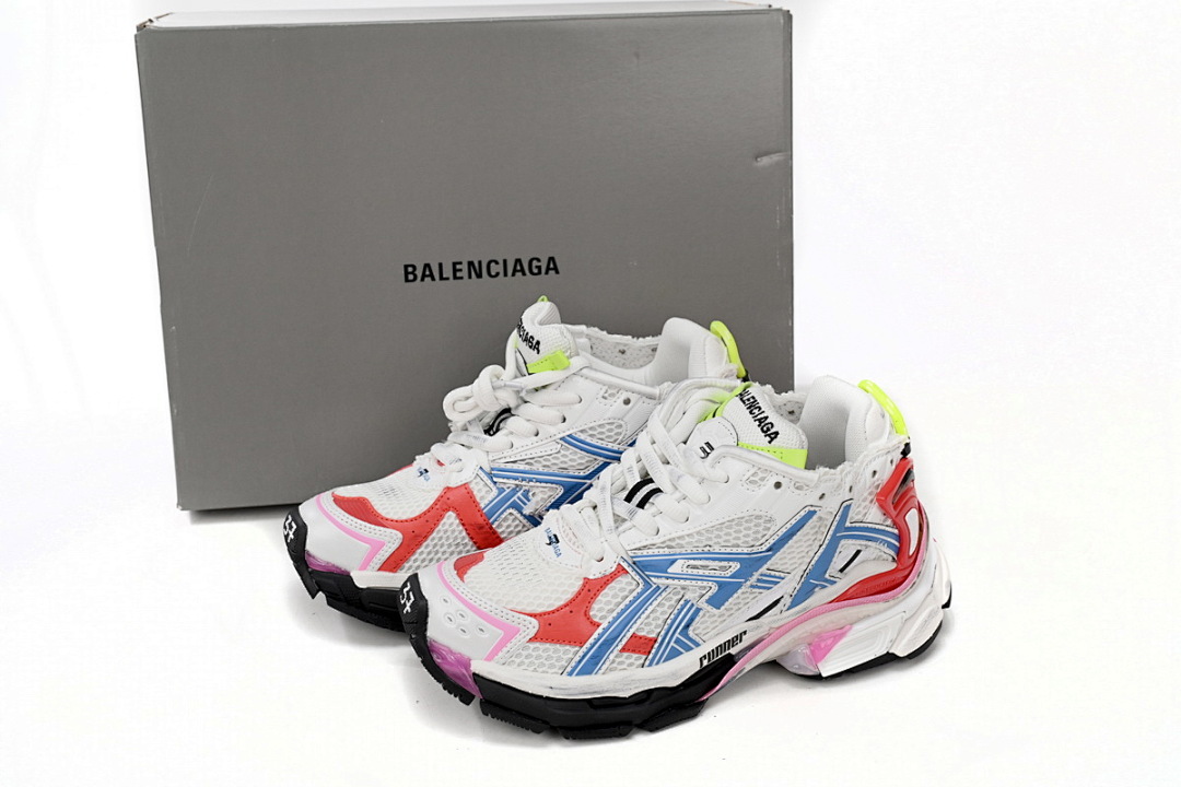 Balenciaga Runner White Blue Red W3RB6 9645 