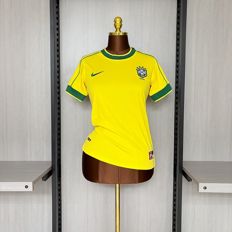 Women's Retro 1998 Brazil Home Jersey S–XXL