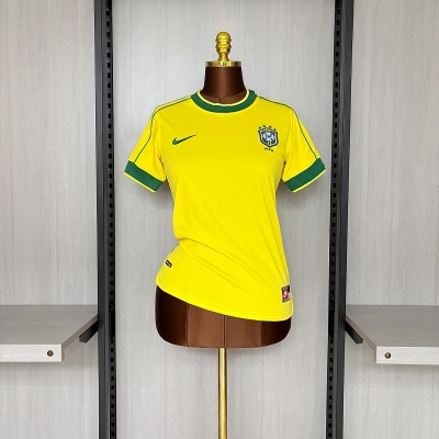Women's Retro 1998 Brazil Home Jersey S–XXL 02