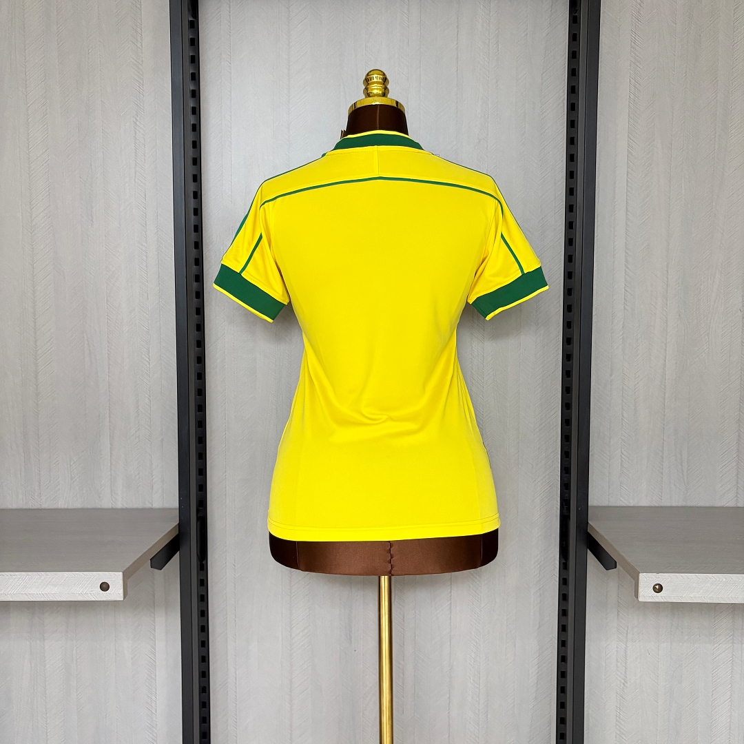 Women's Retro 1998 Brazil Home Jersey S–XXL