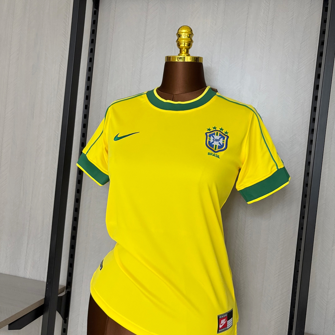 Women's Retro 1998 Brazil Home Jersey S–XXL