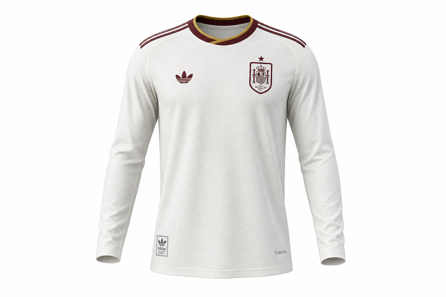 2026 Player Version Long Sleeve Spain Away Jersey Men's Size