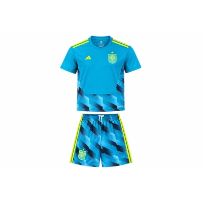 Kids 2026 Spain goalkeeper Jersey Children's Size 01