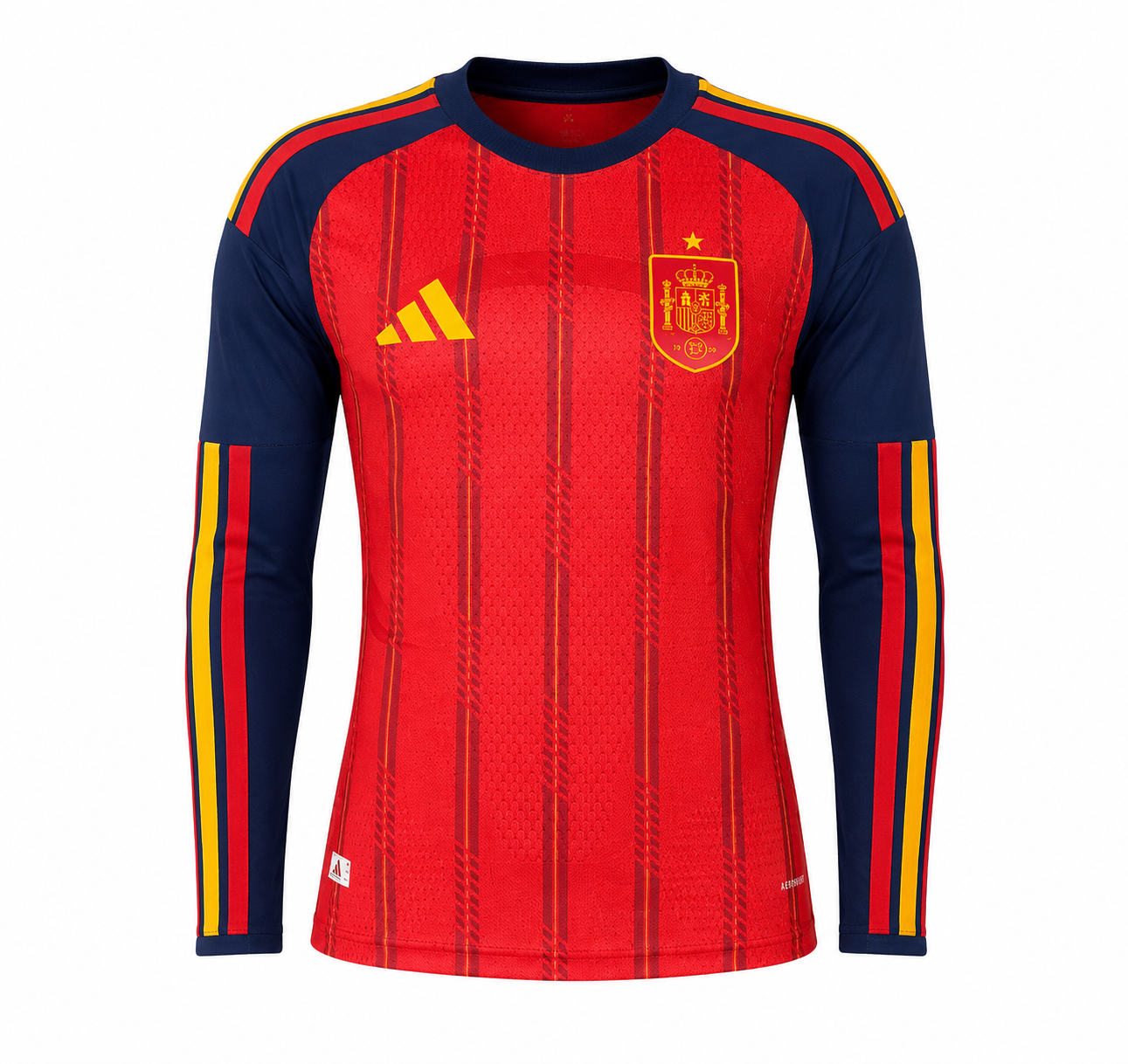 Player version long-sleeved 2026 Spain home jersey Men's Size