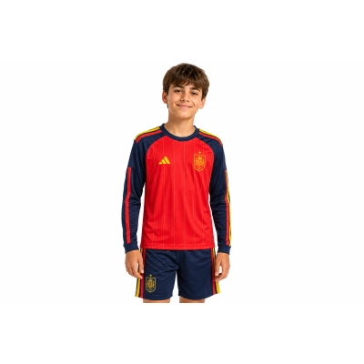Kids long-sleeved 2026 Spain home jersey Children's Size 01