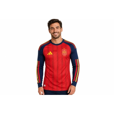 Player version long-sleeved 2026 Spain home jersey Men's Size 01