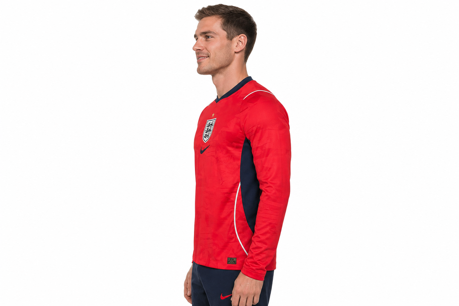 Camiseta de visitante de Inglaterra de manga larga, versión para jugadores, 2026, tallas para hombre de la S a la XXXXL