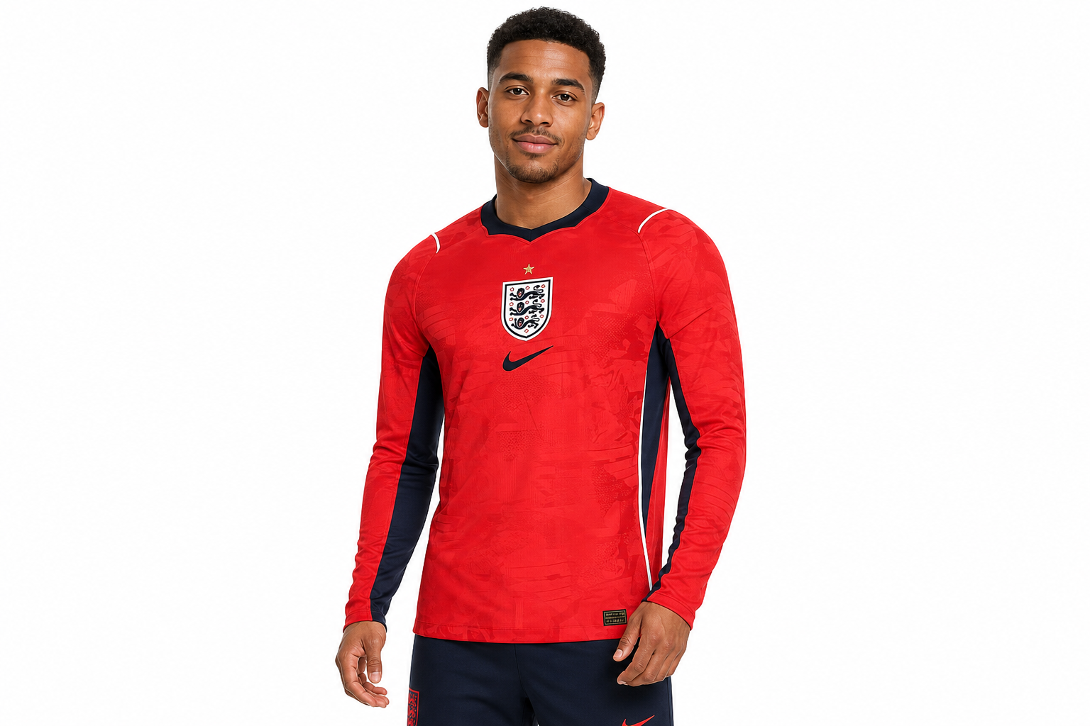 Camiseta de visitante de Inglaterra de manga larga, versión para jugadores, 2026, tallas para hombre de la S a la XXXXL