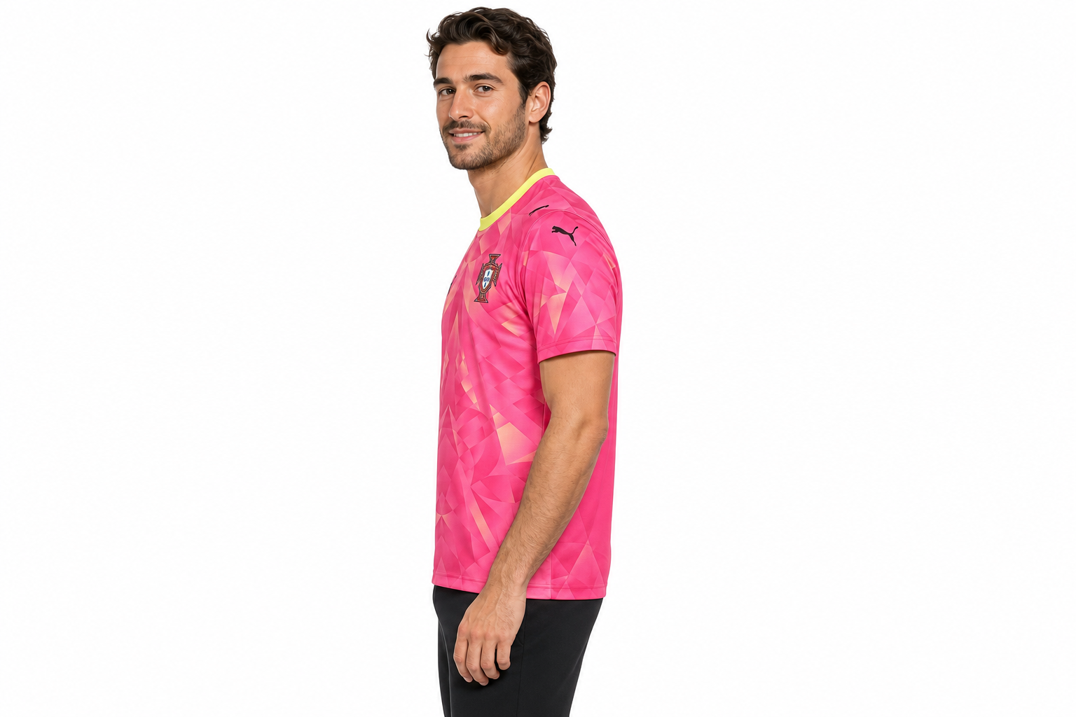 Camiseta rosa de Portugal 2026, talla para hombre