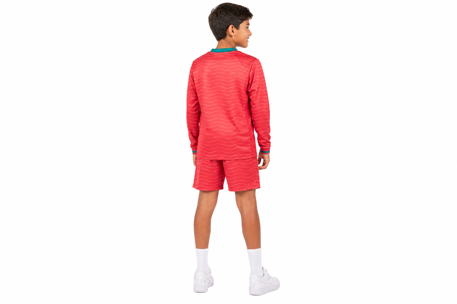 Camiseta de manga larga de la selección de Portugal 2026 para niños, talla para hombre