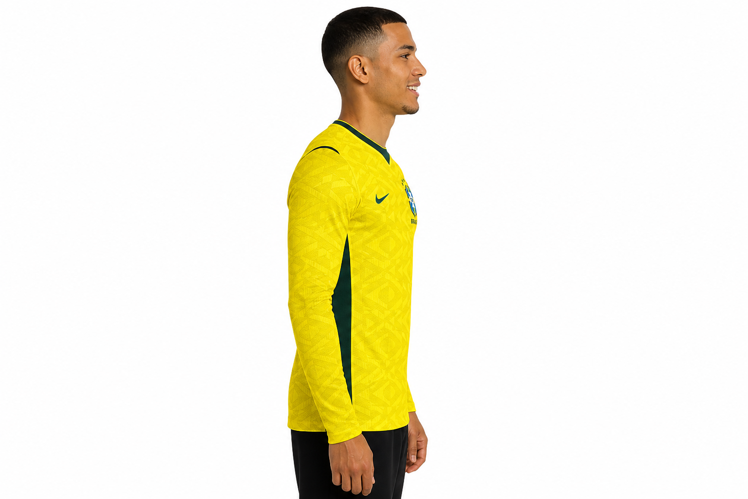 Camiseta amarilla de manga larga «Concept Version 2026» de Brasil para jugador, tallas para hombre de la S a la XXXXL
