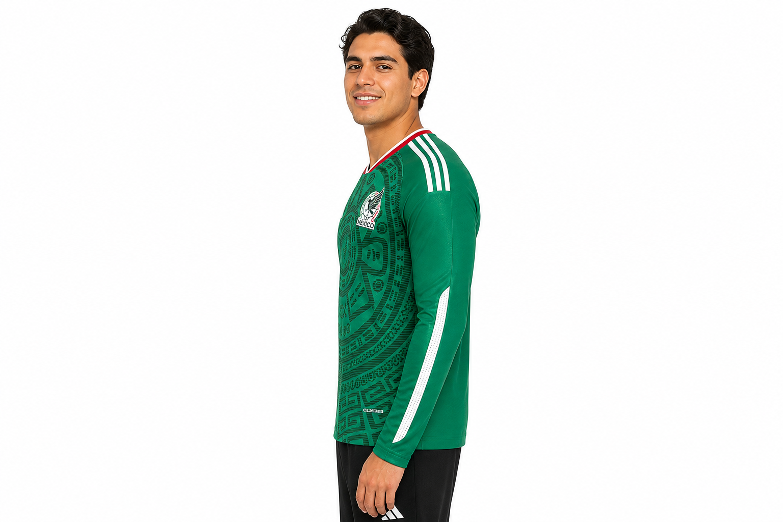 Camiseta de manga larga de la selección de México 2026 (local), versión para jugador. Talla para hombre