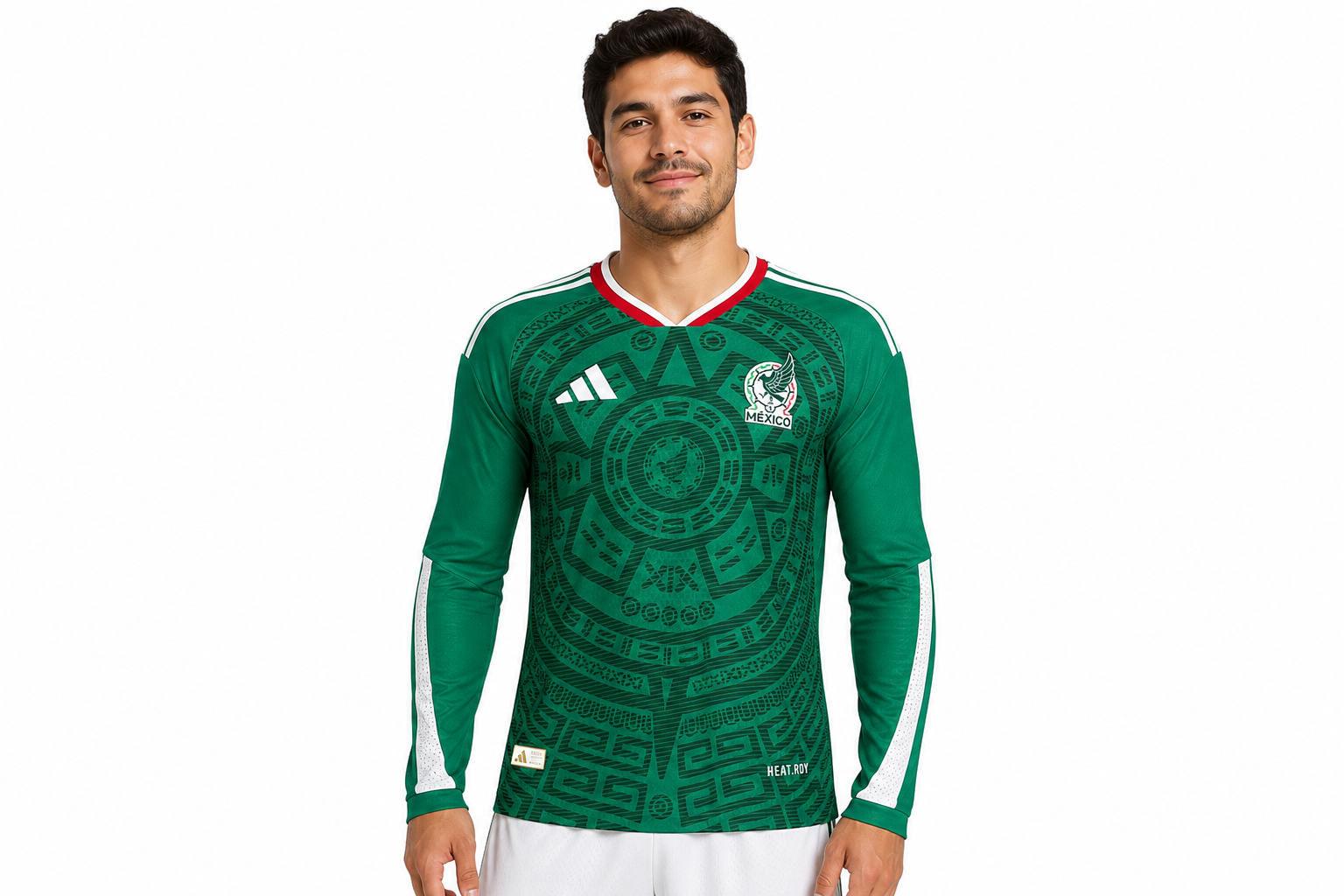 Camiseta de manga larga de la selección de México 2026 (local), versión para jugador. Talla para hombre
