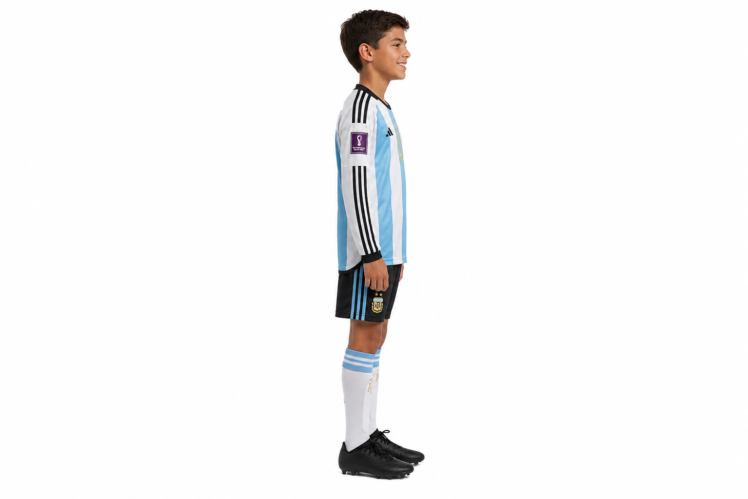 Camiseta de manga larga para niños de la selección argentina 2026 (local), tallas 16-28 (tallas infantiles)