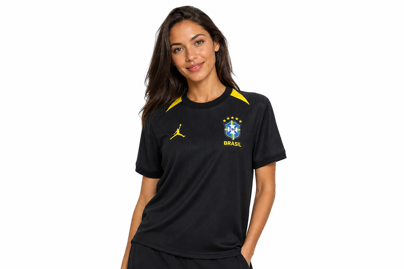 Player Version 2026 Brazil Training Kit Black Jersey S-XXL Men's Size