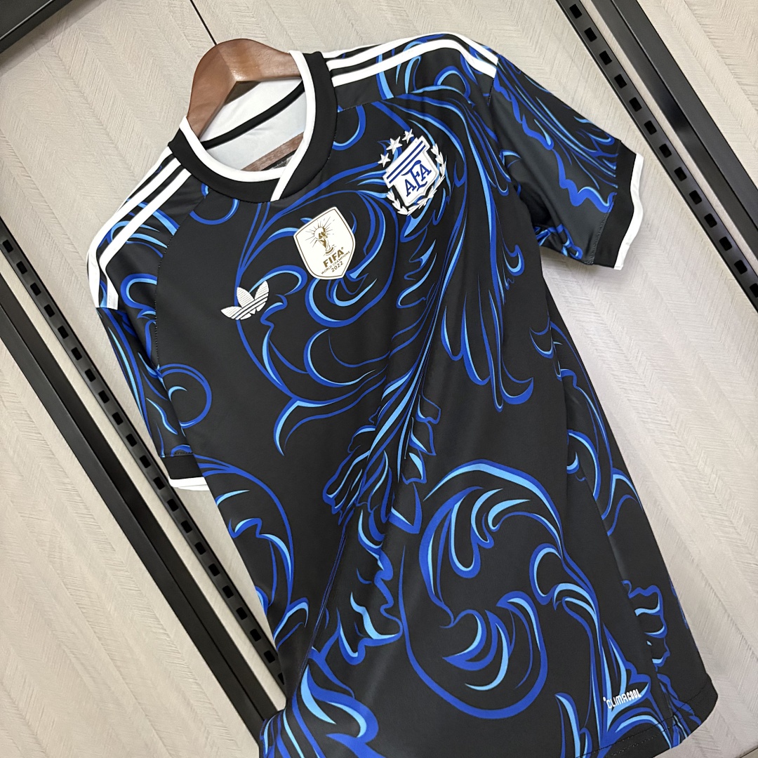 2026 World Cup Argentina Home Jersey White Sky Blue Gold