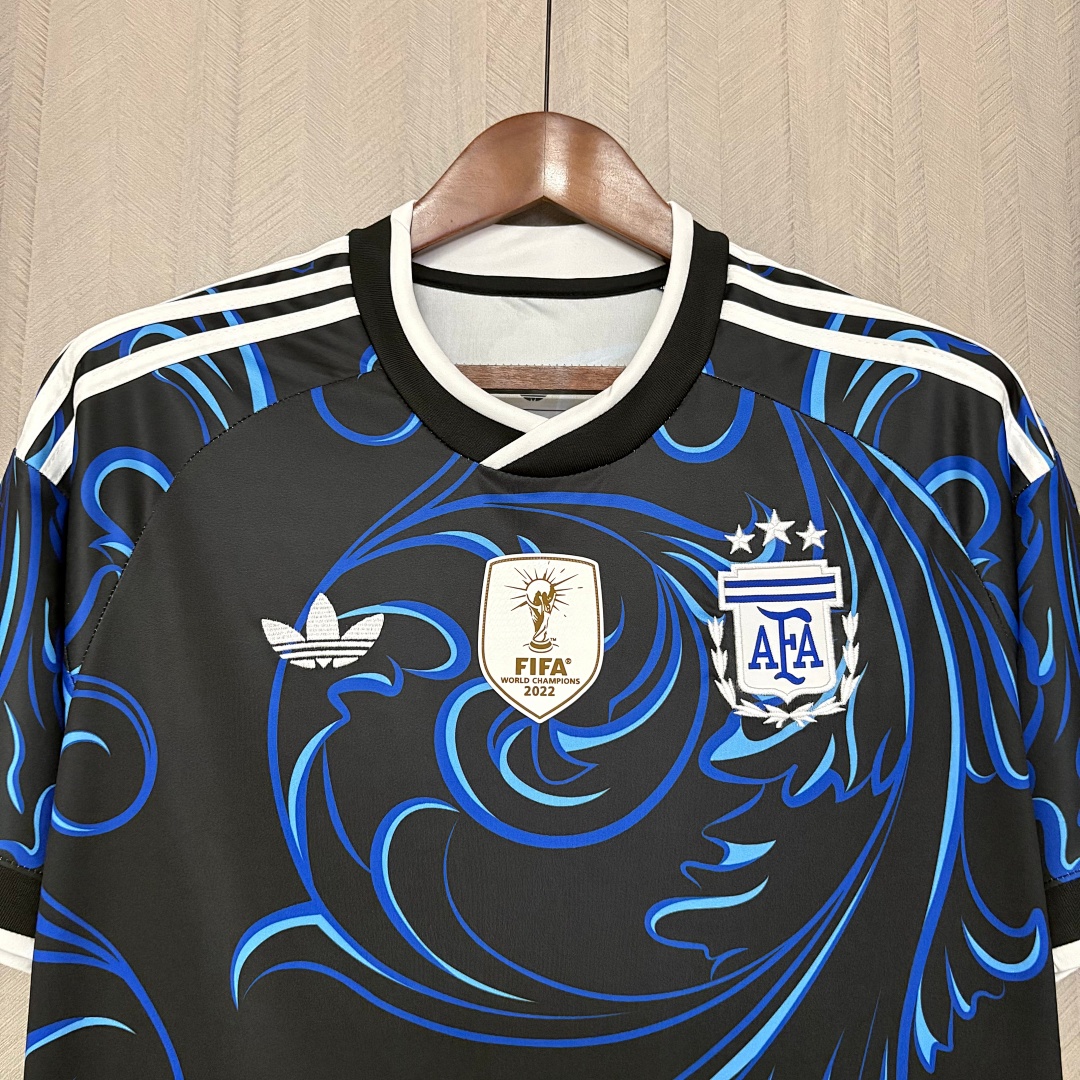 2026 World Cup Argentina Home Jersey White Sky Blue Gold