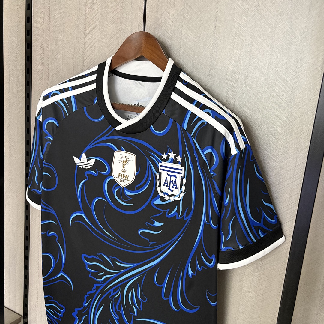 2026 World Cup Argentina Home Jersey White Sky Blue Gold