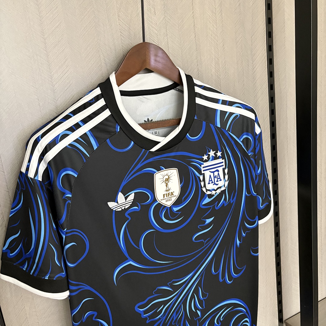 2026 World Cup Argentina Home Jersey White Sky Blue Gold