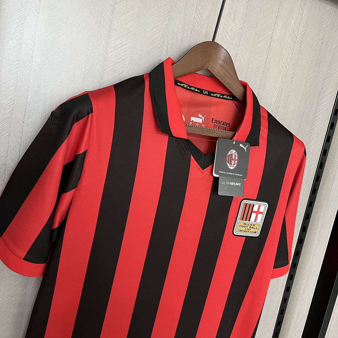 25_26 AC Milan 125th Anniversary Red and Black Jersey S-XXXXL