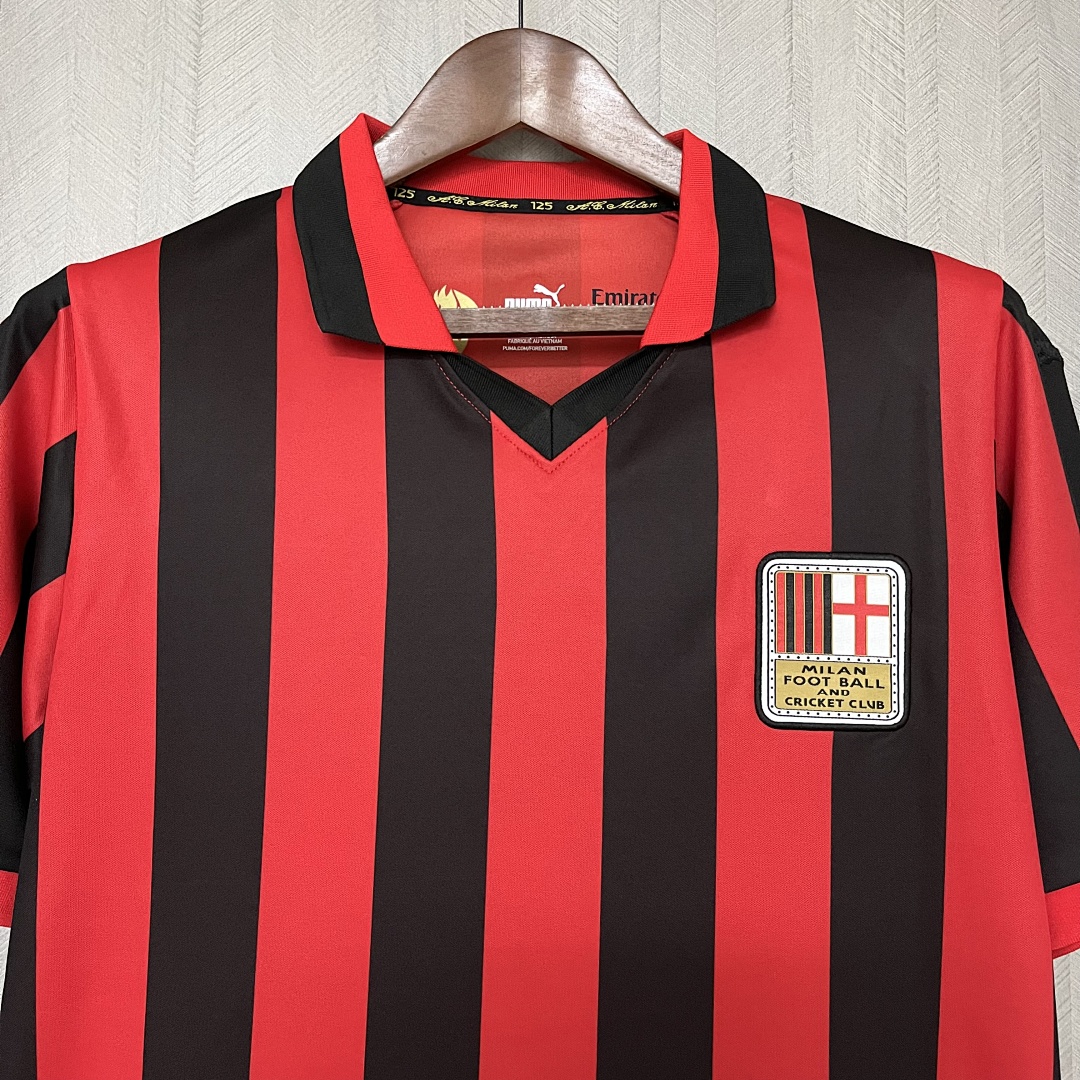 25_26 AC Milan 125th Anniversary Red and Black Jersey S-XXXXL