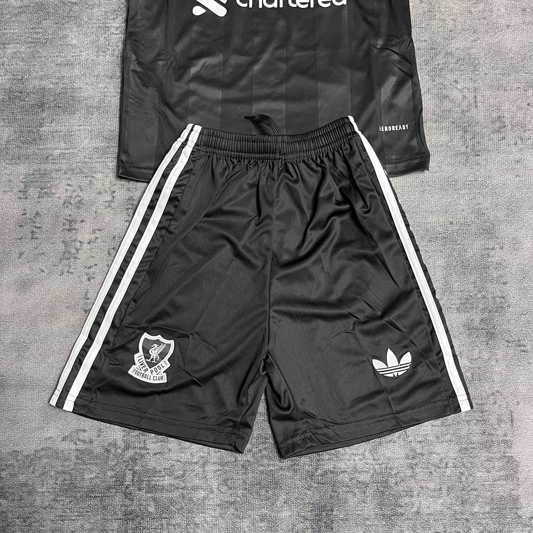 Kids 2026 Liverpool Black Away Jersey Set