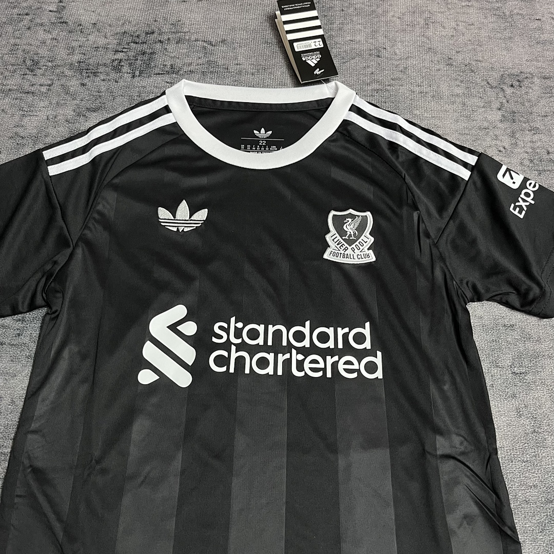 Kids 2026 Liverpool Black Away Jersey Set