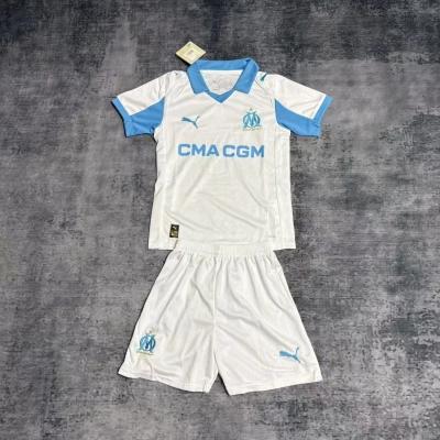 Kids 2025_26 Marseille Home Jersey 16-28 01