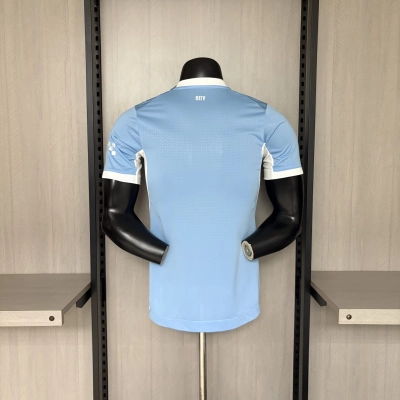 Manchester City Sky Blue White Men Player Jersey 02