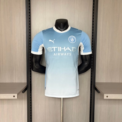 Manchester City Sky Blue White Men Player Jersey 01