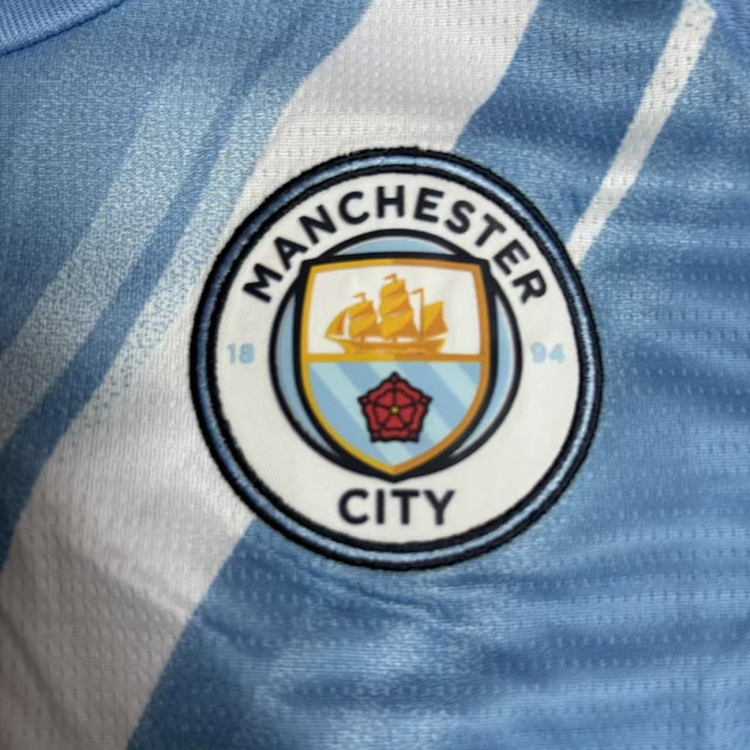 Kids 2025_26 Manchester City Home Jersey 16-28