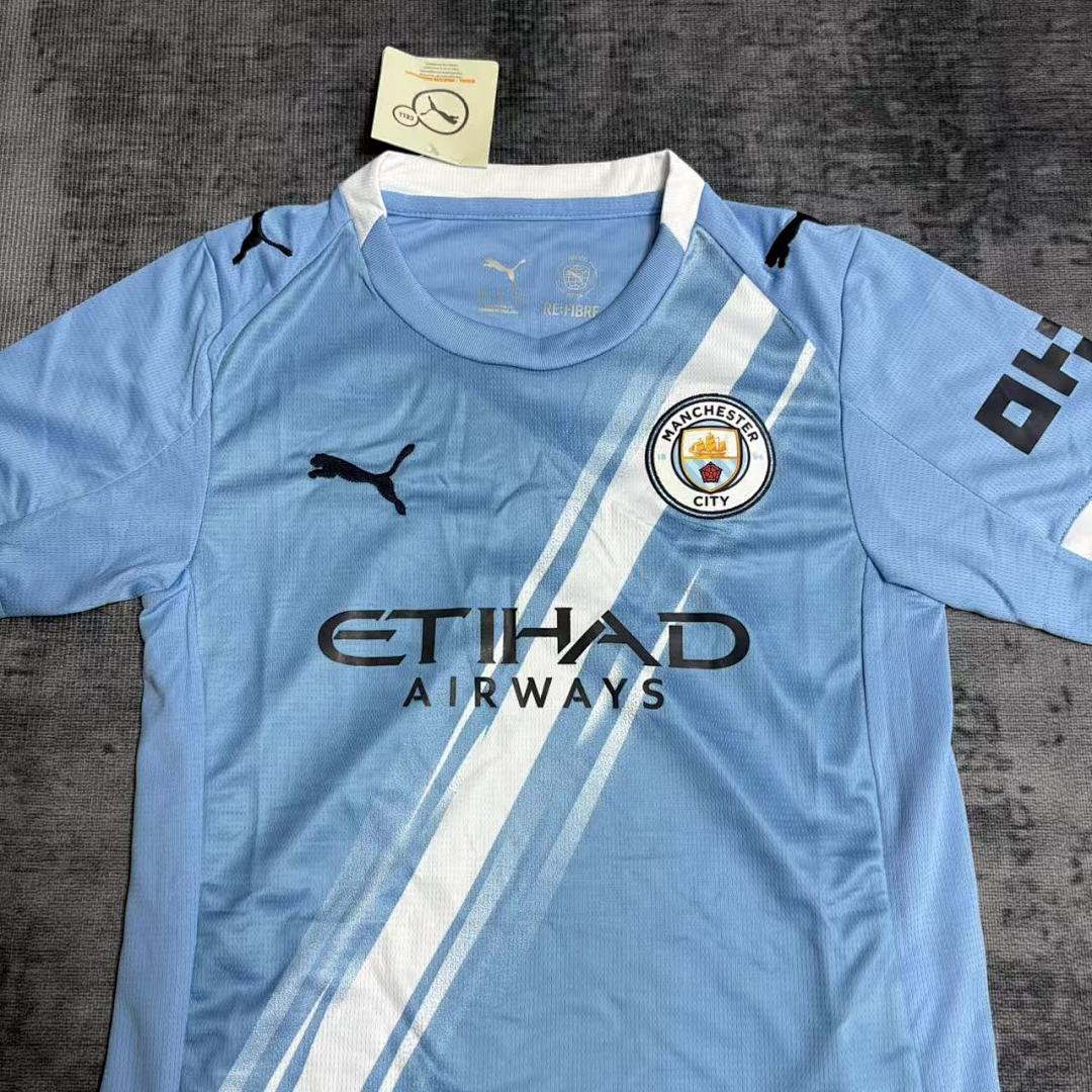Kids 2025_26 Manchester City Home Jersey 16-28