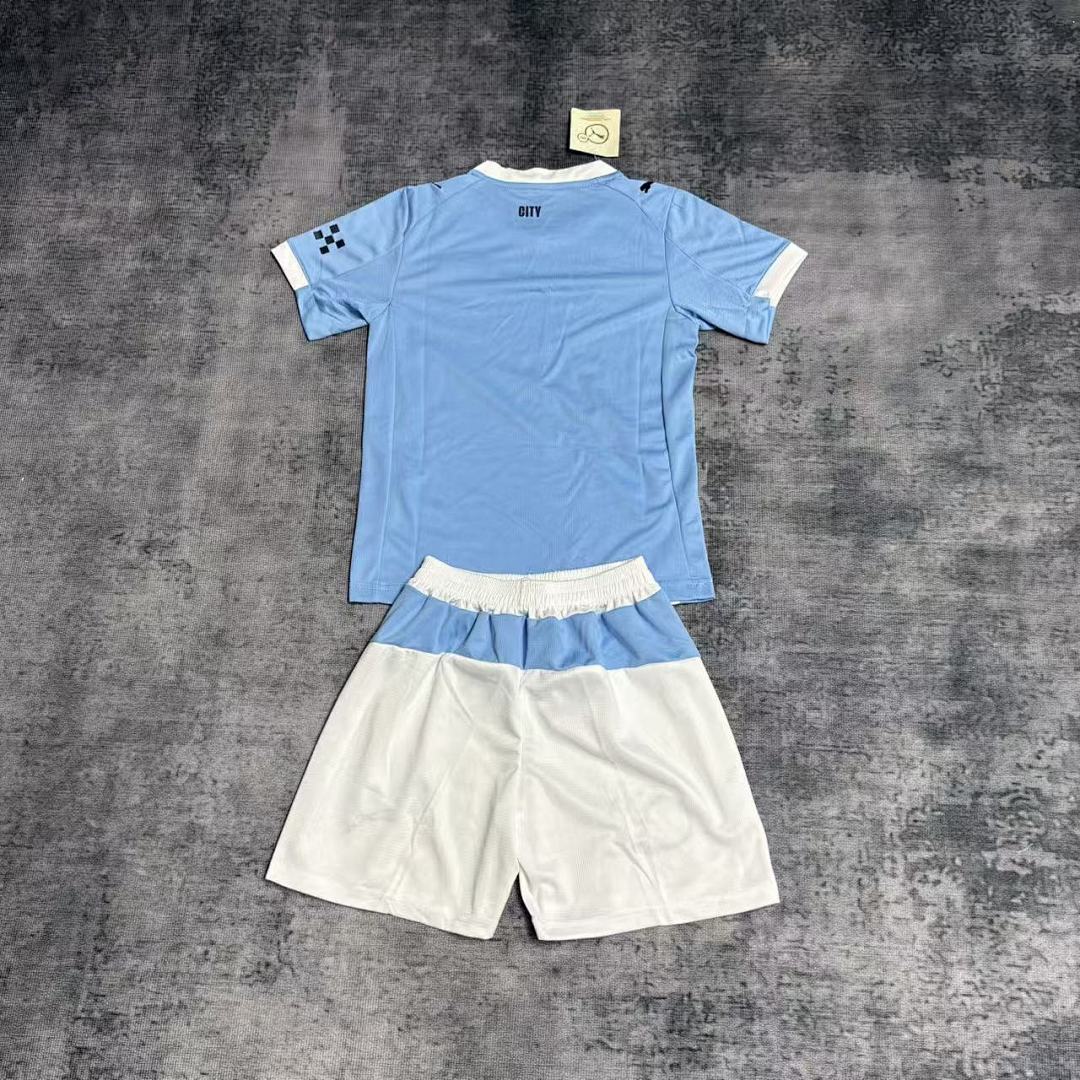 Kids 2025_26 Manchester City Home Jersey 16-28