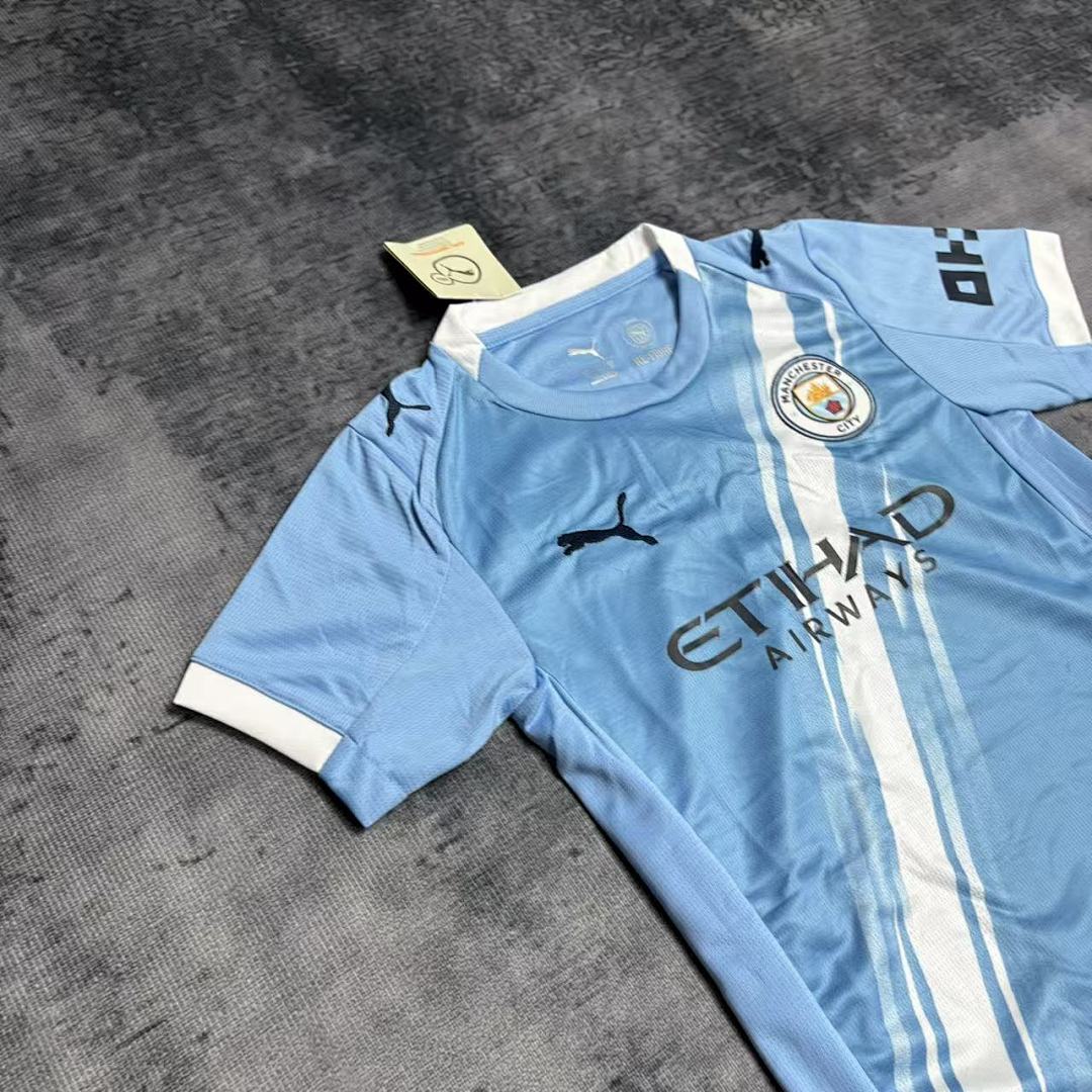 Kids 2025_26 Manchester City Home Jersey 16-28