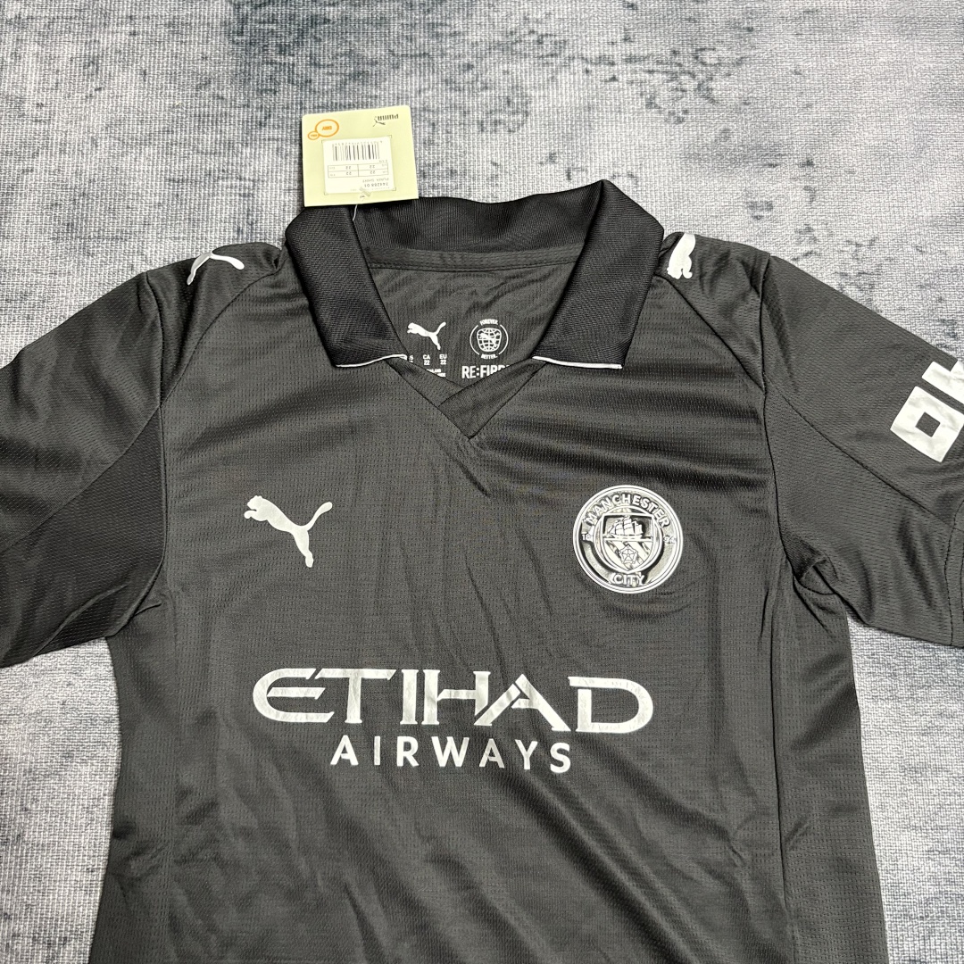 Kids 2025_26 Manchester City Black Jersey 16-28