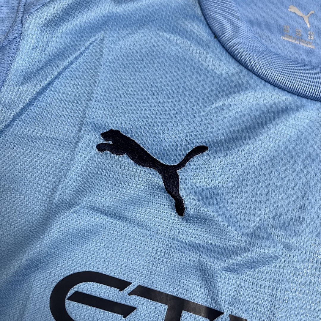  Children's Clothing 2025_26 Manchester City Home Jersey Size 16-28