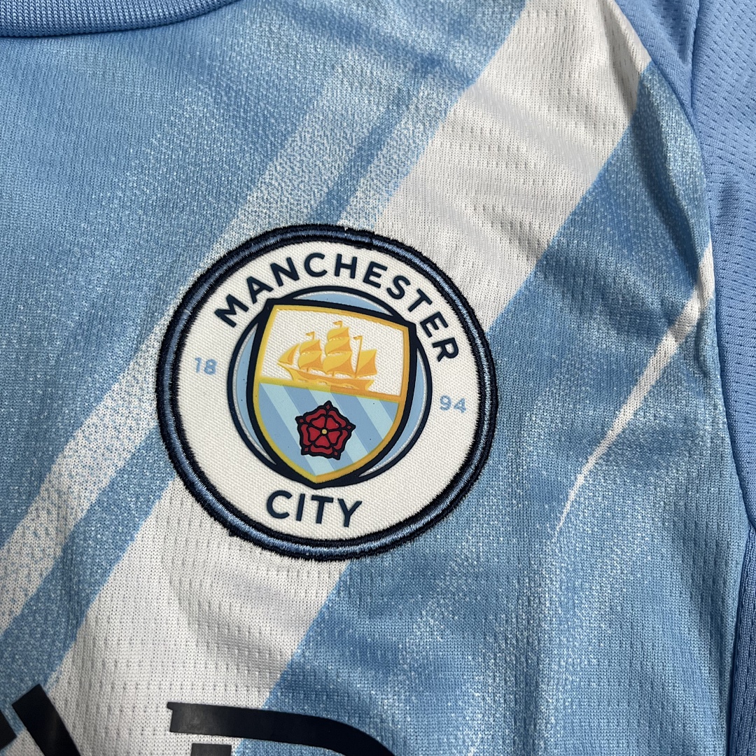  Children's Clothing 2025_26 Manchester City Home Jersey Size 16-28