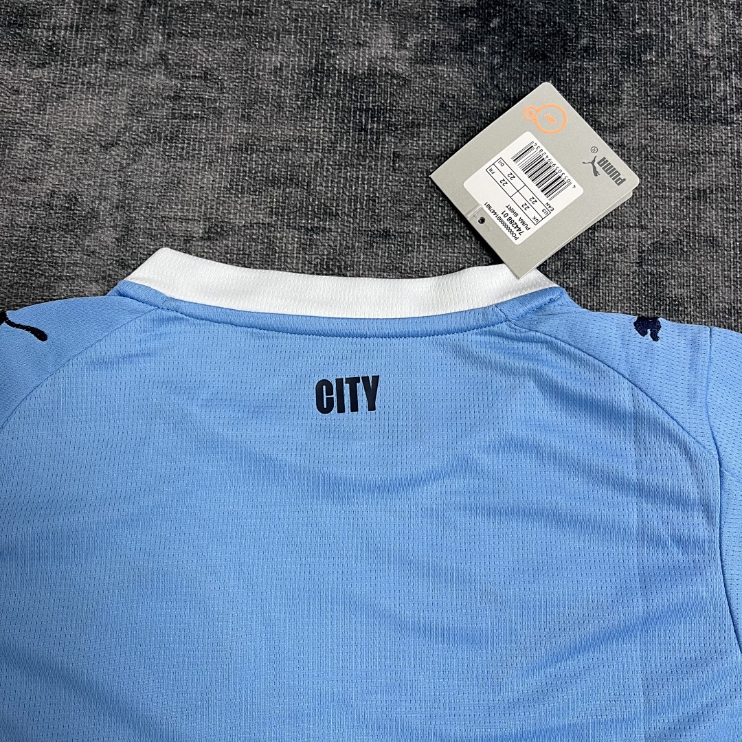  Children's Clothing 2025_26 Manchester City Home Jersey Size 16-28
