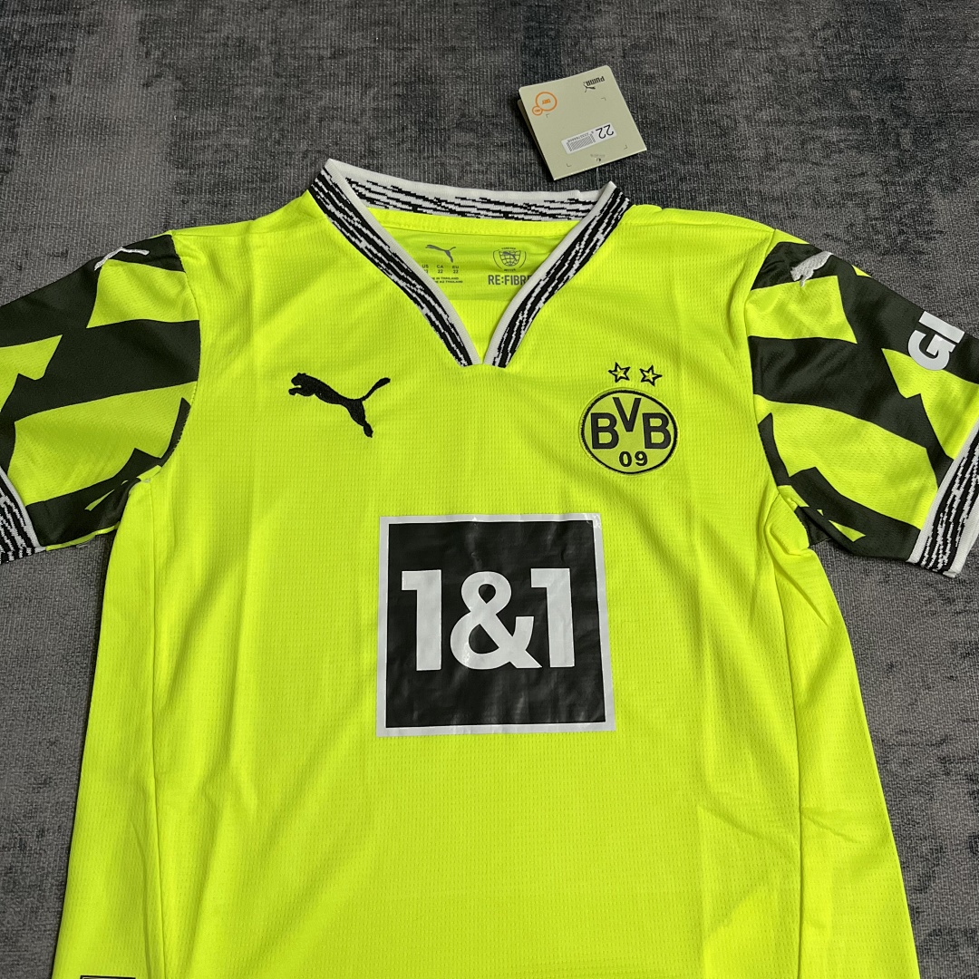 Children's clothing 2025_26 Dortmund fluorescent green jersey size 16-28