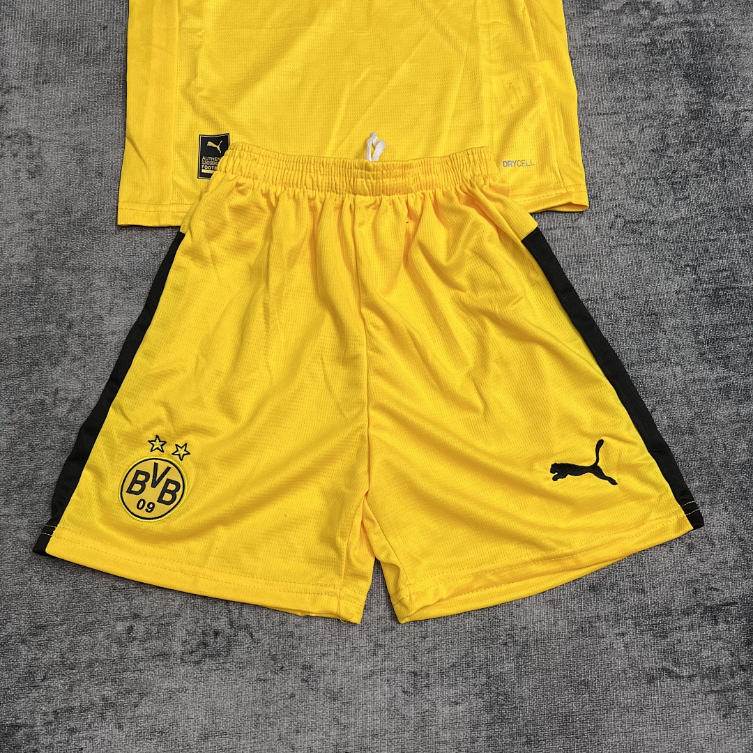 Kids 2025_26 Dortmund Home Jersey Size 16-28