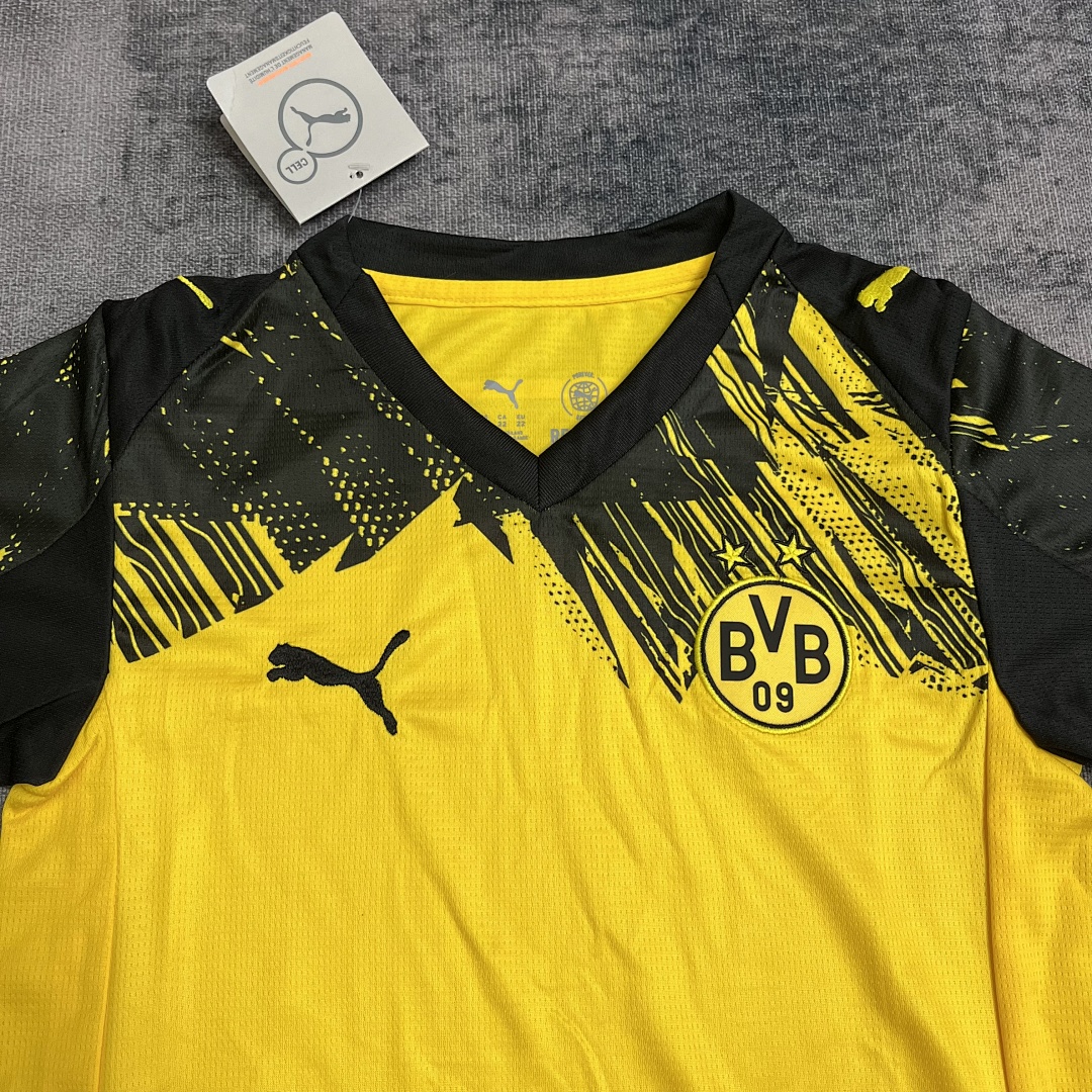 Kids 2025_26 Dortmund Home Jersey Size 16-28