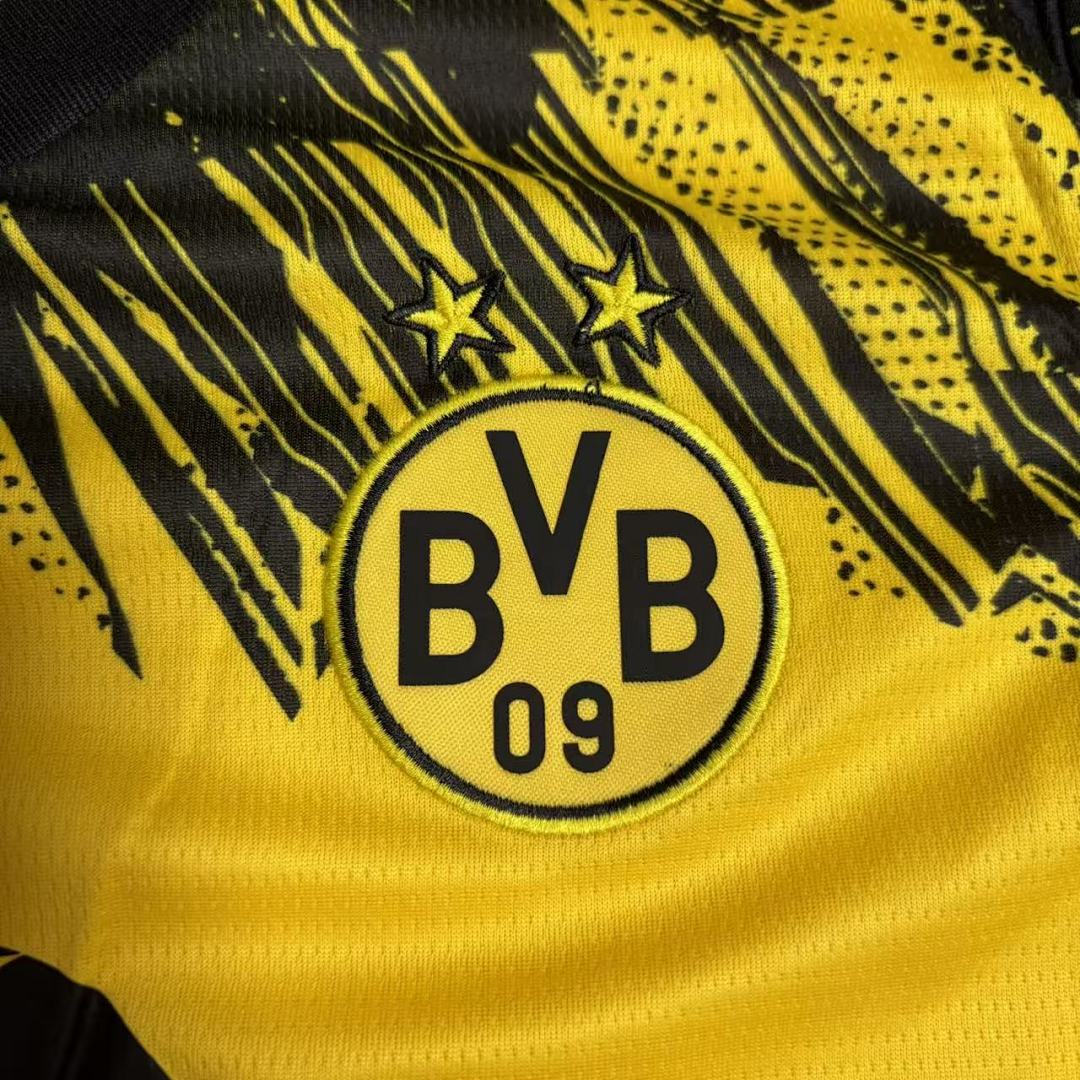 Kids' 2025_26 Dortmund Home Kit Sizes 16-28