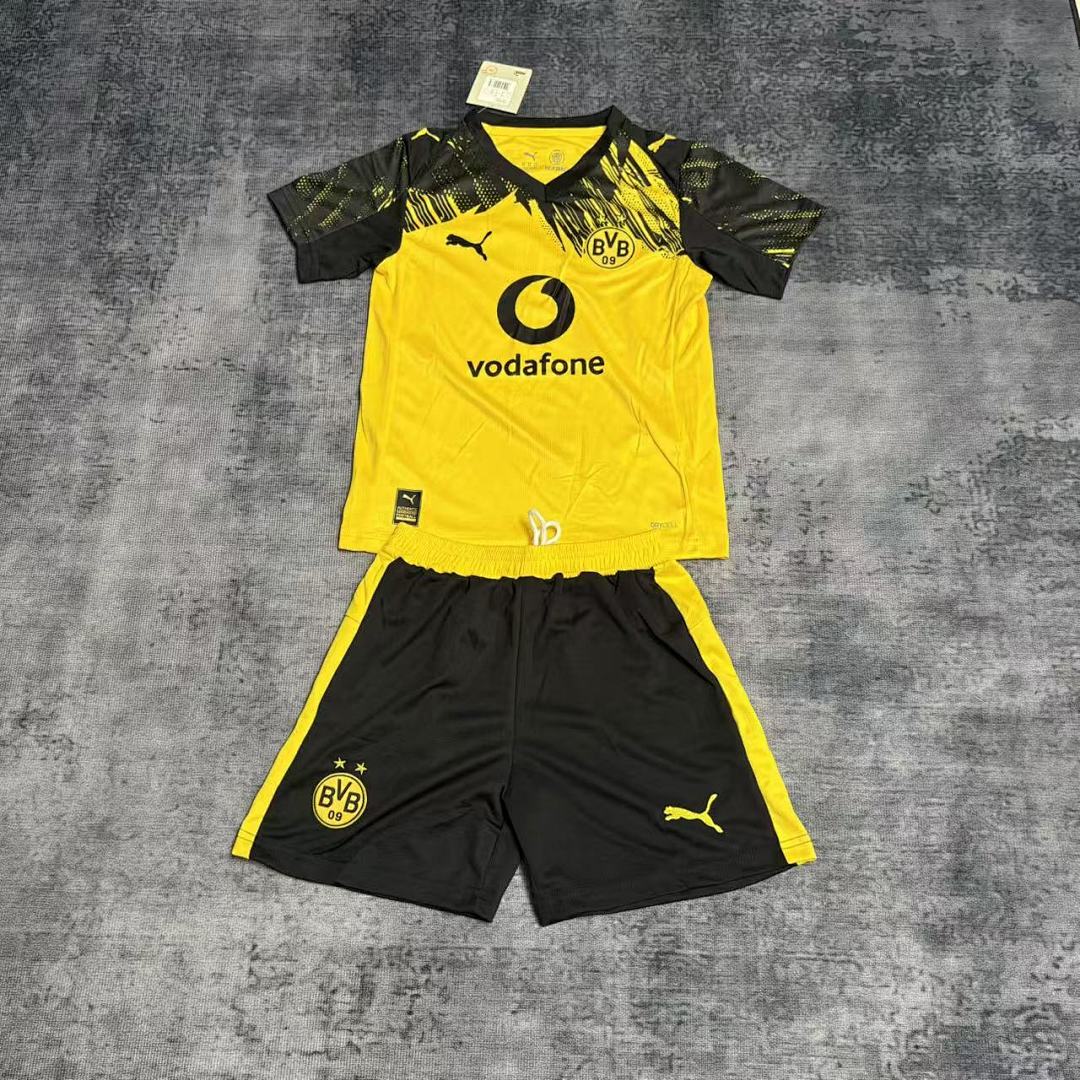 Kids' 2025_26 Dortmund Home Kit Sizes 16-28