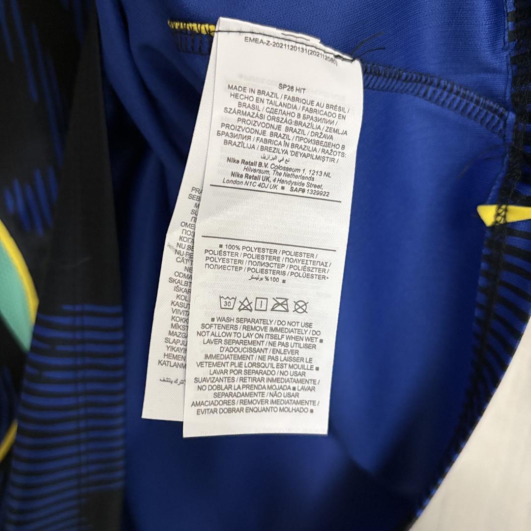 Camiseta de visitante de la selección de Brasil para el Mundial de 2026, talla para hombre