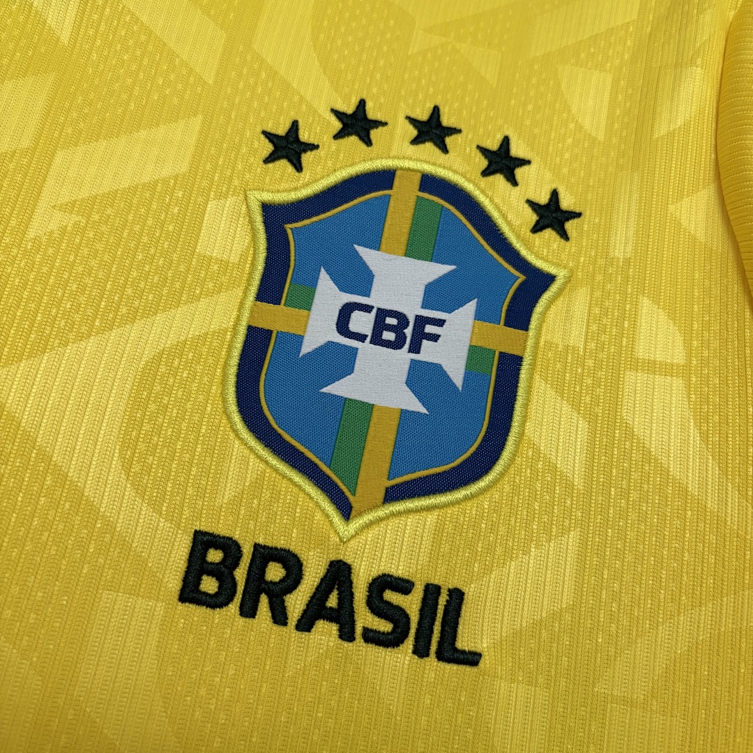 Camiseta amarilla de la selección de Brasil para el Mundial de 2026 (versión conceptual), talla para hombre