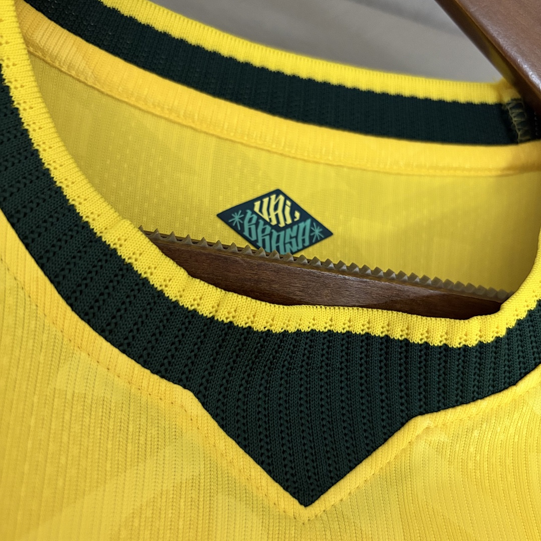Camiseta amarilla de la selección de Brasil para el Mundial de 2026 (versión conceptual), talla para hombre