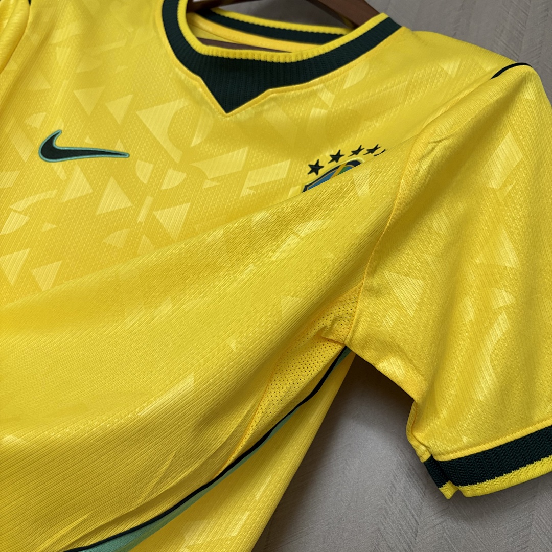 Camiseta amarilla de la selección de Brasil para el Mundial de 2026 (versión conceptual), talla para hombre
