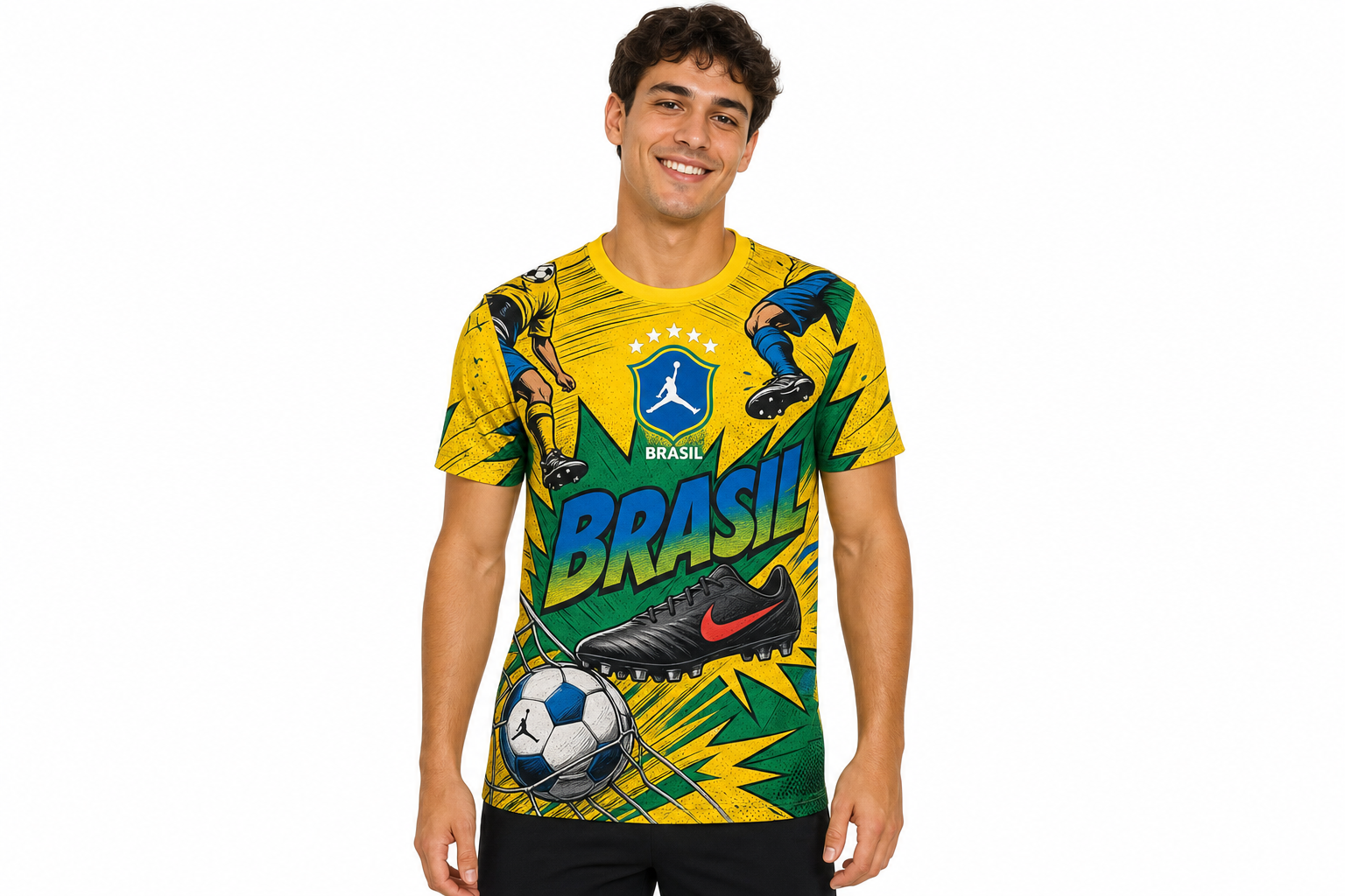 Camiseta de la selección de Brasil para el Mundial de 2026, talla para hombre